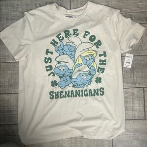 Just Here For The Shenanigans The Smurfs Tee 2XL St. Patrick’s Day